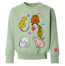 Load image into Gallery viewer, Animal Balloon Sage Green Sweatshirt