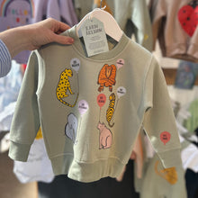 Load image into Gallery viewer, Animal Balloon Sage Green Sweatshirt
