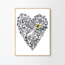 Load image into Gallery viewer, Floral Heart Print
