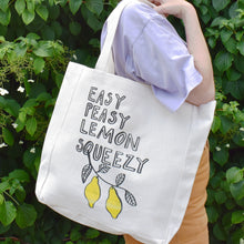 Load image into Gallery viewer, Easy Peasy Lemon Squeezy Tote Bag