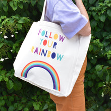 Load image into Gallery viewer, Follow Your Rainbow Tote Bag