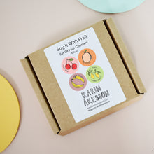 Load image into Gallery viewer, Say It With Fruit Set Of Four Coasters