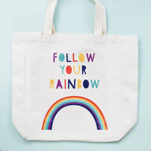 Load image into Gallery viewer, Follow Your Rainbow Tote Bag