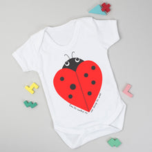 Load image into Gallery viewer, Ladybird Heart Babygrow