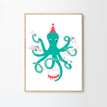 Load image into Gallery viewer, Musical Octopus Print