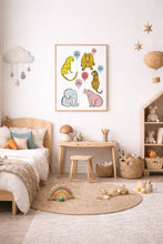 Load image into Gallery viewer, Be Kind Be Brave Animal Balloon Print