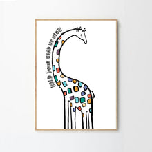 Load image into Gallery viewer, Hold Your Head Up High Giraffe Print