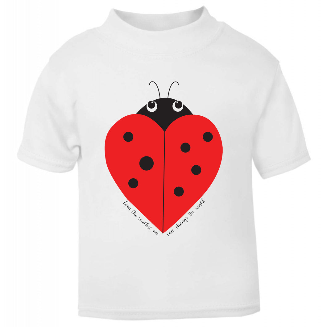 Ladybird Heart White T Shirt