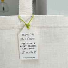 Load image into Gallery viewer, Teachers Gift Floral Heart Tote Bag