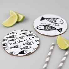 Load image into Gallery viewer, 'Drink Like A Fish' Set of Four Coasters