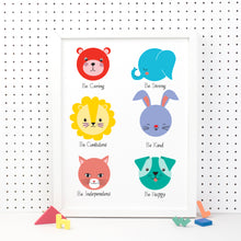 Load image into Gallery viewer, Colourful Animal Personality Print
