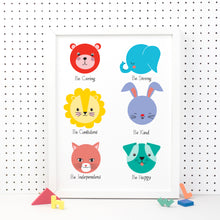 Load image into Gallery viewer, Colourful Animal Personality Print