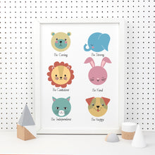 Load image into Gallery viewer, Colourful Animal Personality Print
