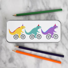 Load image into Gallery viewer, Children&#39;s Dinosaur Personalised Pencil Case
