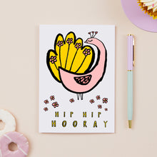 Load image into Gallery viewer, Hip Hip Hooray Peacock Card
