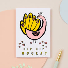 Load image into Gallery viewer, Hip Hip Hooray Peacock Card