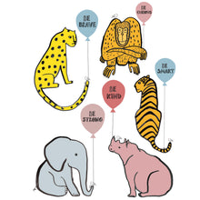 Load image into Gallery viewer, Be Kind Be Brave Animal Balloon Print
