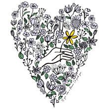 Load image into Gallery viewer, Floral Heart Print