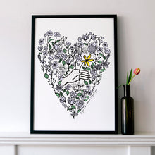 Load image into Gallery viewer, Floral Heart Print