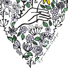 Load image into Gallery viewer, Floral Heart Print