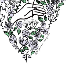 Load image into Gallery viewer, Floral Heart Print