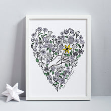 Load image into Gallery viewer, Floral Heart Print