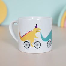 Load image into Gallery viewer, Cycling Dinosaurs.. Children's Mug