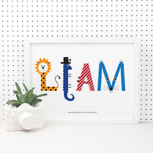 Load image into Gallery viewer, Personalised Children's Name Print With Animal Characters