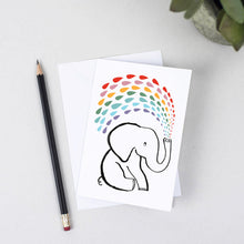 Load image into Gallery viewer, Elephant Rainbow Greeting Card
