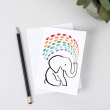 Load image into Gallery viewer, Elephant Rainbow Greeting Card