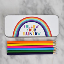 Load image into Gallery viewer, Children's Rainbow Personalised Pencil Case