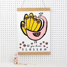 Load image into Gallery viewer, Let Your Dreams Blossom Peacock Print