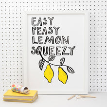 Load image into Gallery viewer, Easy Peasy Lemon Sqeezy Art Print