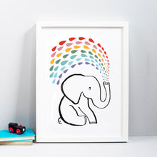 Load image into Gallery viewer, Elephant Rainbow Print
