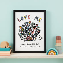 Load image into Gallery viewer, Love Me Floral Hedgehog Print