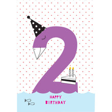Load image into Gallery viewer, Number Birthday Card 1-9 years
