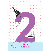 Load image into Gallery viewer, Number Birthday Card 1-9 years