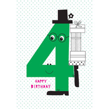 Load image into Gallery viewer, Number Birthday Card 1-9 years