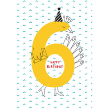 Load image into Gallery viewer, Number Birthday Card 1-9 years