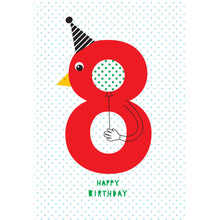 Load image into Gallery viewer, Number Birthday Card 1-9 years