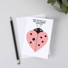 Load image into Gallery viewer, Ladybird Heart Greeting Card