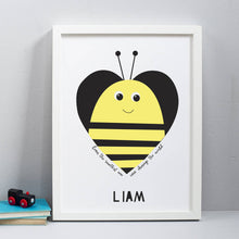 Load image into Gallery viewer, Personalised Bee Print