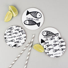 Load image into Gallery viewer, 'Drink Like A Fish' Set of Four Coasters