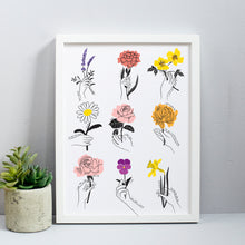 Load image into Gallery viewer, Say It With Flowers Floriography Print