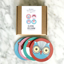 Load image into Gallery viewer, Colourful Woodland Set Of Four Coasters