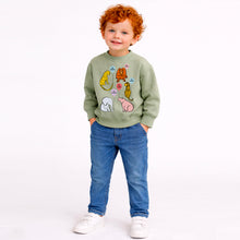 Load image into Gallery viewer, Animal Balloon Sage Green Sweatshirt
