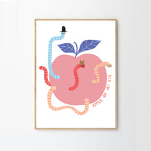 Load image into Gallery viewer, Apple of My Eye Worm Print
