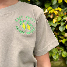 Load image into Gallery viewer, Khaki Easy Peasy Lemon Squeezy Embroidered T-shirt
