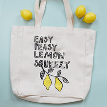 Load image into Gallery viewer, Easy Peasy Lemon Squeezy Tote Bag

