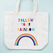 Load image into Gallery viewer, Follow Your Rainbow Tote Bag
